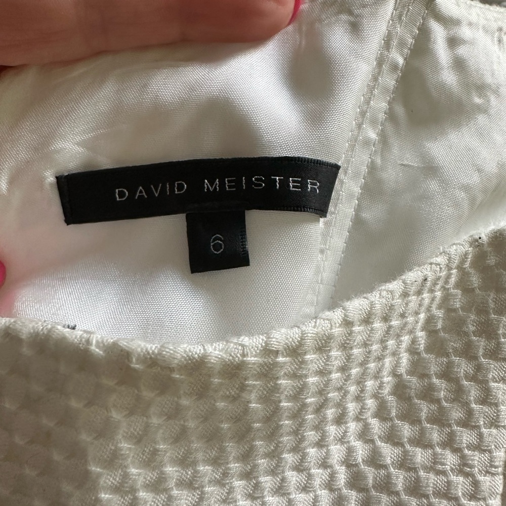 David Meister White Halter Top Dress - Picture 3 of 4